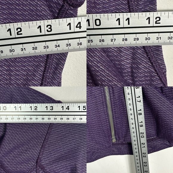 Lululemon Precision Jacket Purple Womens Size 4 Asymmetric Zip Athletic Coat Run - Picture 14 of 15